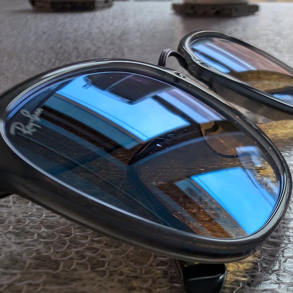 Ray Ban Blue Metal and Plastic Frame